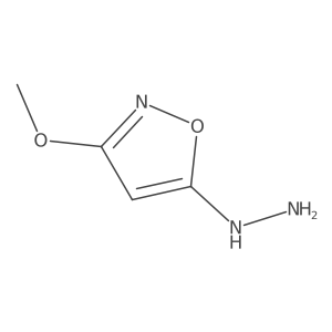 5-Hydrazinyl-3-methoxyisoxazole结构式