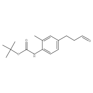 tert-butyl N-[2-methyl-4-(3-oxopropyl)phenyl]carbamate Structure
