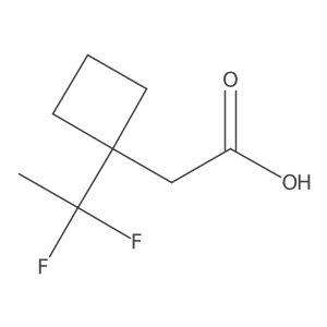 2-[1-(1,1-Difluoroethyl)cyclobutyl]acetic acid Structure