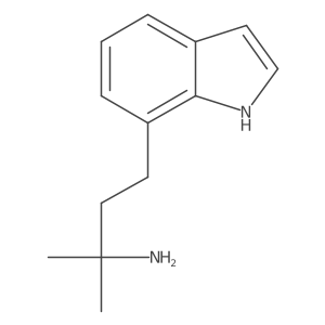 4-(1H-indol-7-yl)-2-methylbutan-2-amine结构式