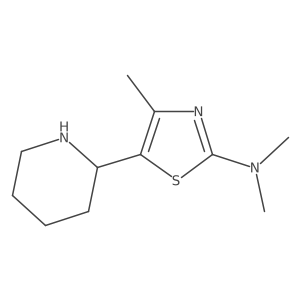 N,N,4-trimethyl-5-(piperidin-2-yl)-1,3-thiazol-2-amine Structure