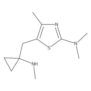 N,N,4-trimethyl-5-{[1-(methylamino)cyclopropyl]methyl}-1,3-thiazol-2-amine结构式
