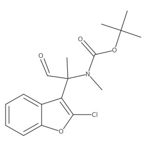 tert-butyl N-[2-(2-chloro-1-benzofuran-3-yl)-1-oxopropan-2-yl]-N-methylcarbamate结构式