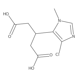 3-(4-chloro-1-methyl-1H-imidazol-5-yl)pentanedioic acid结构式