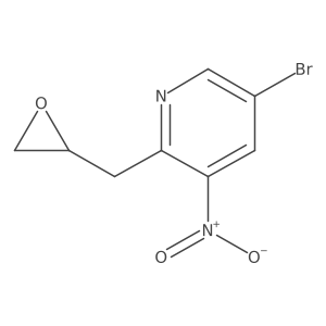 5-Bromo-3-nitro-2-[(oxiran-2-yl)methyl]pyridine Structure