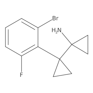 1-[1-(2-Bromo-6-fluorophenyl)cyclopropyl]cyclopropan-1-amine结构式