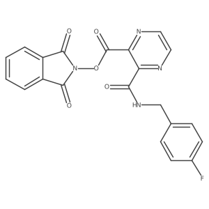 1,3-dioxo-2,3-dihydro-1H-isoindol-2-yl 3-{[(4-fluorophenyl)methyl]carbamoyl}pyrazine-2-carboxylate Structure