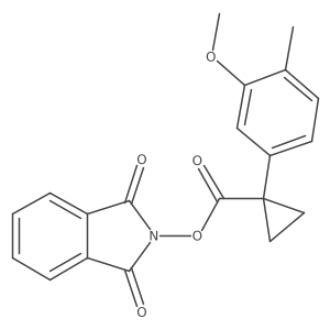 1,3-dioxo-2,3-dihydro-1H-isoindol-2-yl 1-(3-methoxy-4-methylphenyl)cyclopropane-1-carboxylate结构式