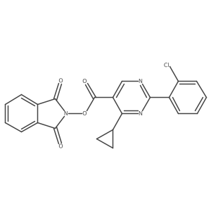 1,3-dioxo-2,3-dihydro-1H-isoindol-2-yl 2-(2-chlorophenyl)-4-cyclopropylpyrimidine-5-carboxylate Structure