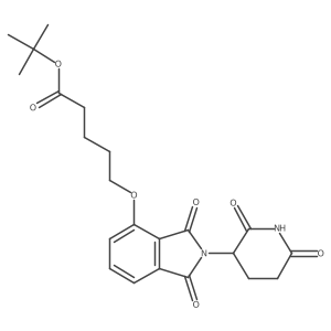 Tert-butyl 5-[2-(2,6-dioxo-3-piperidyl)-1,3-dioxo-isoindolin-4-yl]oxypentanoate结构式