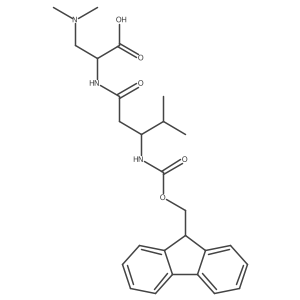 3-(dimethylamino)-2-[(3R)-3-({[(9H-fluoren-9-yl)methoxy]carbonyl}amino)-4-methylpentanamido]propanoic acid Structure