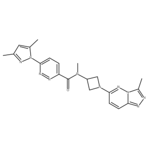 6-(3,5-dimethyl-1H-pyrazol-1-yl)-N-methyl-N-(1-(3-methyl-[1,2,4]triazolo[4,3-b]pyridazin-6-yl)azetidin-3-yl)pyridazine-3-carboxamide Structure
