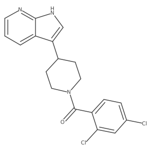 (2,4-Dichlorophenyl)[4-(1H-pyrrolo[2,3-b]pyridin-3-yl)-1-piperidinyl]methanone Structure