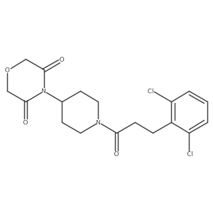 4-(1-(3-(2,6-Dichlorophenyl)propanoyl)piperidin-4-yl)morpholine-3,5-dione Structure