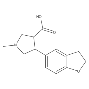 4-(2,3-Dihydro-1-benzofuran-5-yl)-1-methylpyrrolidine-3-carboxylic acid Structure