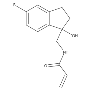 N-[(5-Fluoro-1-hydroxy-2,3-dihydroinden-1-yl)methyl]prop-2-enamide结构式