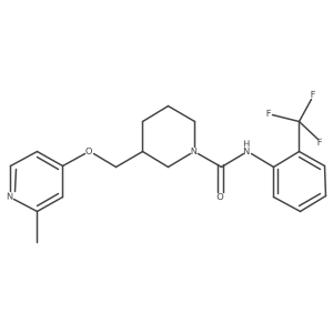 3-{[(2-methylpyridin-4-yl)oxy]methyl}-N-[2-(trifluoromethyl)phenyl]piperidine-1-carboxamide结构式