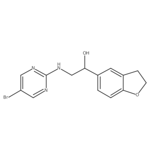 2-[(5-Bromopyrimidin-2-yl)amino]-1-(2,3-dihydro-1-benzofuran-5-yl)ethan-1-ol结构式