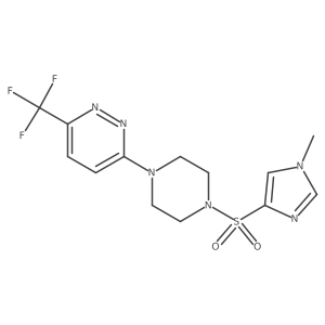 3-[4-(1-Methylimidazol-4-yl)sulfonylpiperazin-1-yl]-6-(trifluoromethyl)pyridazine结构式