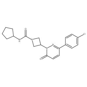 3-[3-(4-chlorophenyl)-6-oxo-1,6-dihydropyridazin-1-yl]-N-cyclopentylazetidine-1-carboxamide结构式