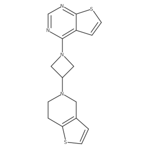 1-{thieno[2,3-d]pyrimidin-4-yl}-3-{4H,5H,6H,7H-thieno[3,2-c]pyridin-5-yl}azetidine Structure