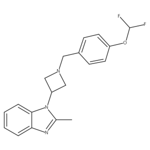 1-(1-{[4-(difluoromethoxy)phenyl]methyl}azetidin-3-yl)-2-methyl-1H-1,3-benzodiazole结构式