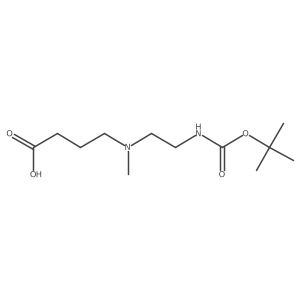 4-[(2-{[(Tert-butoxy)carbonyl]amino}ethyl)(methyl)amino]butanoic acid结构式