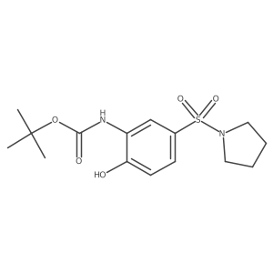 tert-butyl N-[2-hydroxy-5-(pyrrolidine-1-sulfonyl)phenyl]carbamate Structure