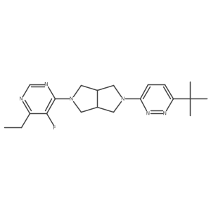 4-[5-(6-Tert-butylpyridazin-3-yl)-octahydropyrrolo[3,4-c]pyrrol-2-yl]-6-ethyl-5-fluoropyrimidine Structure
