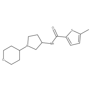 5-Methyl-N-[1-(oxan-4-yl)pyrrolidin-3-yl]thiophene-2-carboxamide结构式