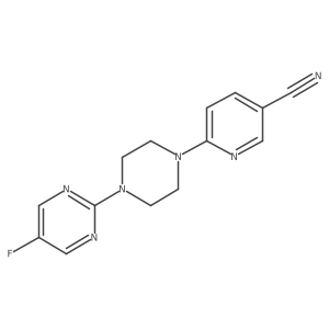 6-[4-(5-Fluoropyrimidin-2-yl)piperazin-1-yl]pyridine-3-carbonitrile Structure