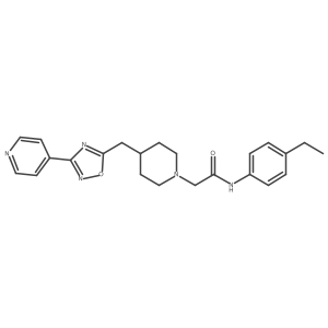 N-(4-ethylphenyl)-2-(4-{[3-(pyridin-4-yl)-1,2,4-oxadiazol-5-yl]methyl}piperidin-1-yl)acetamide结构式