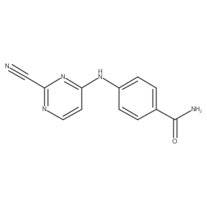 4-[(2-Cyanopyrimidin-4-yl)amino]benzamide结构式