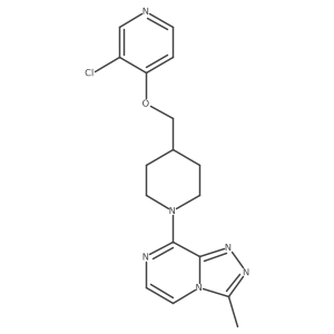 3-Chloro-4-[(1-{3-methyl-[1,2,4]triazolo[4,3-a]pyrazin-8-yl}piperidin-4-yl)methoxy]pyridine结构式
