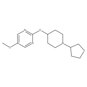5-Methoxy-2-{[1-(thiolan-3-yl)piperidin-4-yl]oxy}pyrimidine结构式