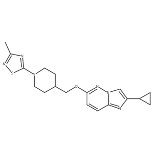 4-[({2-Cyclopropylimidazo[1,2-b]pyridazin-6-yl}oxy)methyl]-1-(3-methyl-1,2,4-thiadiazol-5-yl)piperidine结构式