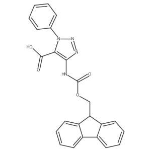 4-({[(9H-fluoren-9-yl)methoxy]carbonyl}amino)-1-phenyl-1H-1,2,3-triazole-5-carboxylic acid结构式