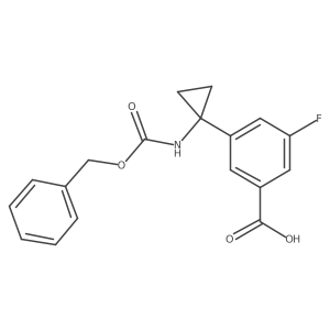3-(1-{[(Benzyloxy)carbonyl]amino}cyclopropyl)-5-fluorobenzoic acid结构式
