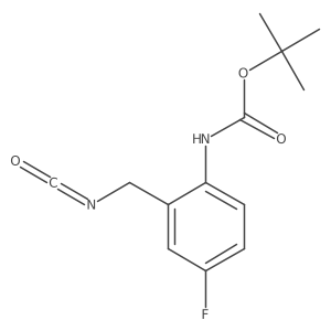tert-butyl N-[4-fluoro-2-(isocyanatomethyl)phenyl]carbamate结构式