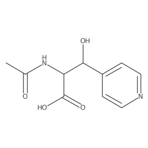 2-Acetamido-3-hydroxy-3-(pyridin-4-yl)propanoic acid Structure