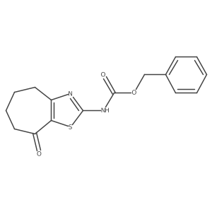 benzyl N-(8-oxo-4,5,6,7-tetrahydrocyclohepta[d]thiazol-2-yl)carbamate结构式