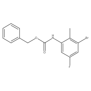 benzyl N-(3-bromo-5-fluoro-2-methylphenyl)carbamate Structure