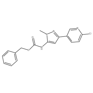 benzyl N-[3-(6-chloropyridin-3-yl)-1-methyl-1H-pyrazol-5-yl]carbamate结构式