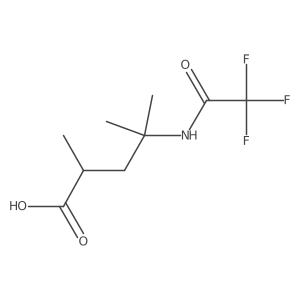 2,4-Dimethyl-4-(trifluoroacetamido)pentanoic acid结构式