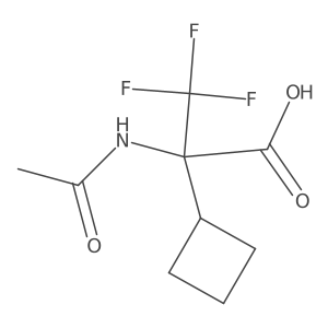 2-Cyclobutyl-2-acetamido-3,3,3-trifluoropropanoic acid Structure