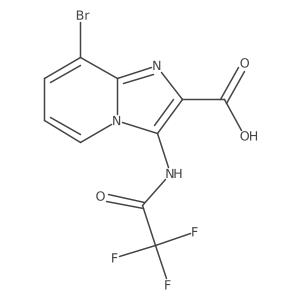8-Bromo-3-(2,2,2-trifluoroacetamido)imidazo[1,2-a]pyridine-2-carboxylic acid结构式