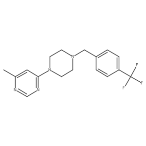 4-Methyl-6-(4-{[4-(trifluoromethyl)phenyl]methyl}piperazin-1-yl)pyrimidine结构式