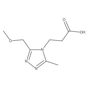 3-[3-(methoxymethyl)-5-methyl-4H-1,2,4-triazol-4-yl]propanoic acid结构式