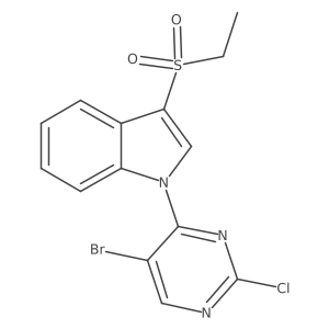 1-(5-bromo-2-chloro-4-pyrimidinyl)-3-(ethylsulfonyl)-1H-Indole结构式