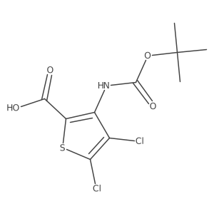 3-{[(Tert-butoxy)carbonyl]amino}-4,5-dichlorothiophene-2-carboxylic acid结构式